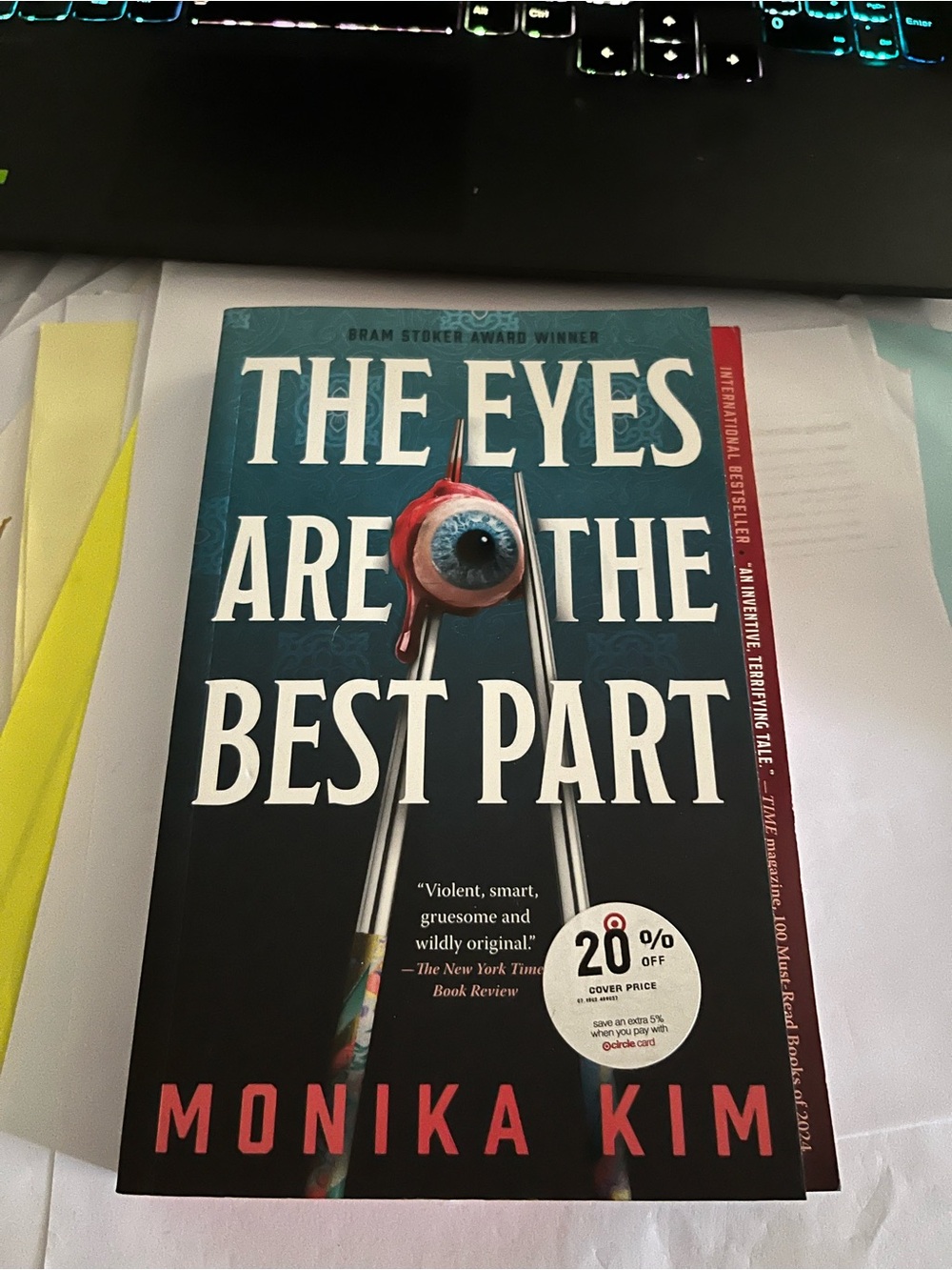 Monika Kim "The Eyes Are the Best Part" — Black Cover Book